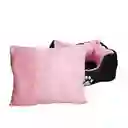 Cama Pequeña Con Cojin Lavable Color Rosado Para Perros Y Gatos