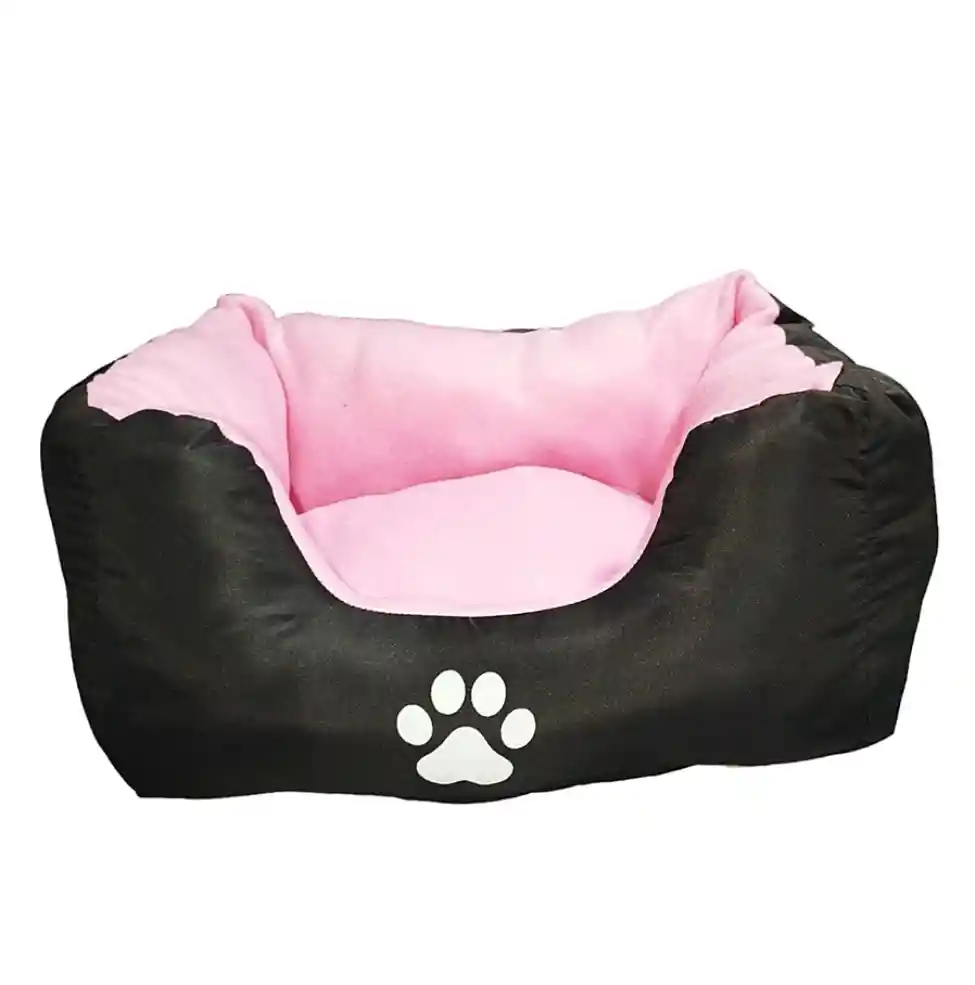 Cama Pequeña Con Cojin Lavable Color Rosado Para Perros Y Gatos