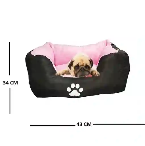 Cama Pequeña Con Cojin Lavable Color Rosado Para Perros Y Gatos