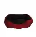 Cama Mediana Doble Faz Color Vinotinto Para Perros Y Gatos