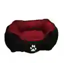 Cama Mediana Doble Faz Color Vinotinto Para Perros Y Gatos