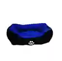 Cama Mediana Doble Faz Color Azul Para Perros Y Gatos