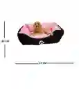 Cama Mediana Doble Faz Color Rosado Para Perros Y Gatos