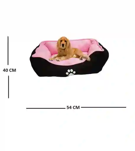 Cama Mediana Doble Faz Color Rosado Para Perros Y Gatos