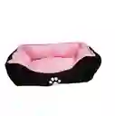Cama Mediana Doble Faz Color Rosado Para Perros Y Gatos