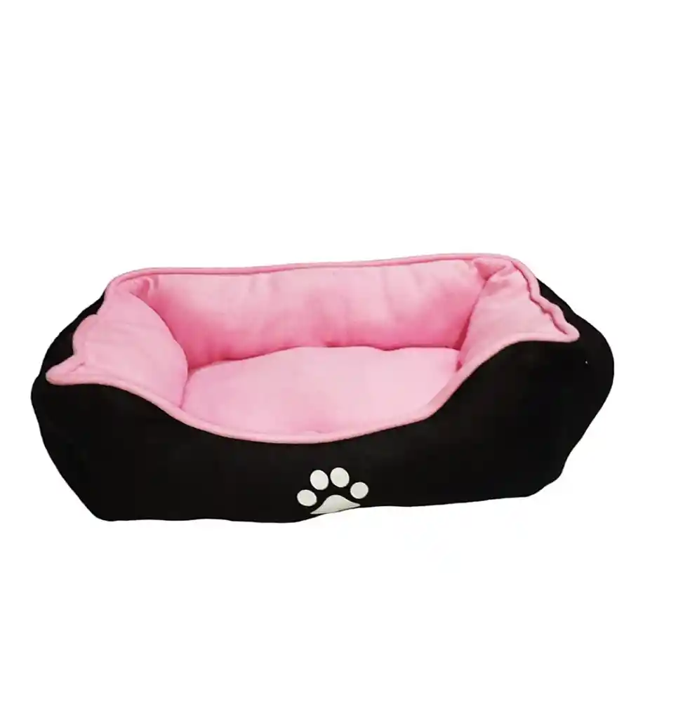 Cama Mediana Doble Faz Color Rosado Para Perros Y Gatos