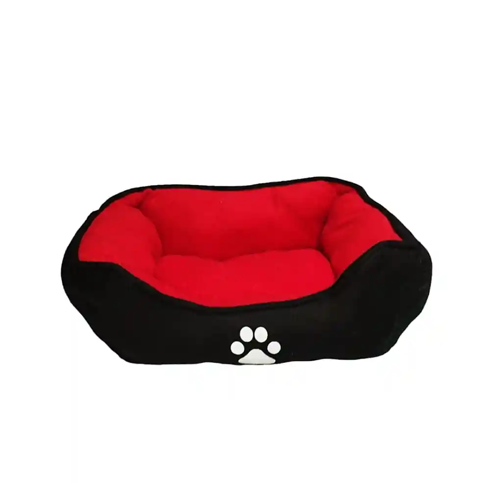 Cama Pequeña Doble Faz Color Rojo Para Perros Y Gatos