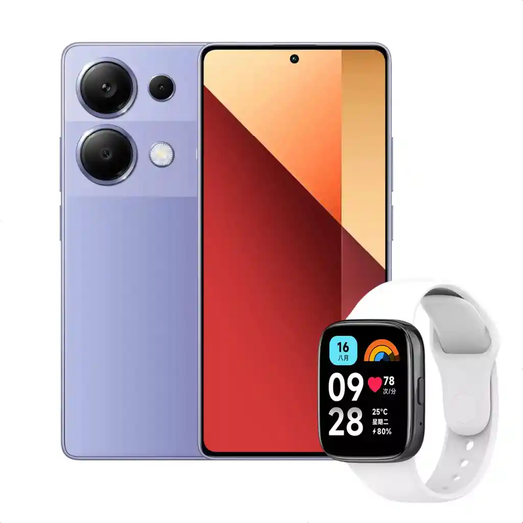 Xiaomi Redmi Note 13 Pro 256gb / 8gb, Lavanda + Watch 3 Active Wh