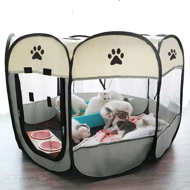 Corral Plegable Para Gato Y Perro Casa Tienda Portátil