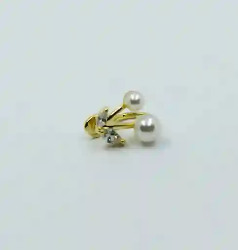 Earcuff Dorado Brillos Y Perlas