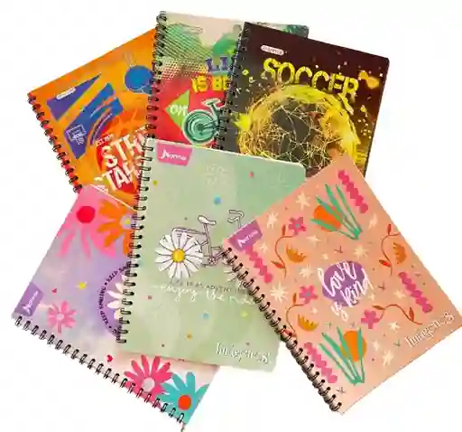 Cuaderno Grande Niño Argollado Pasta Blanda Cuadros