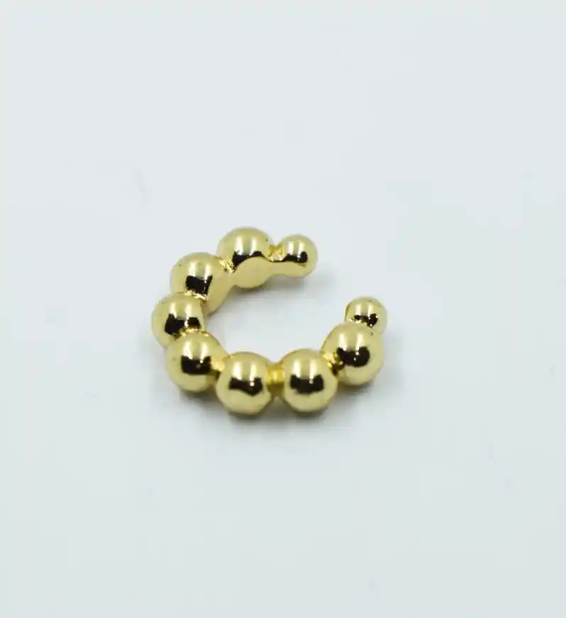 Earcuff Perlas Doradas Medianas