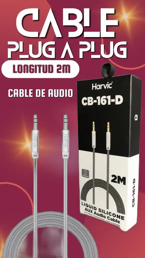 Cable Plug A Plug 2 Metros ( Cable De Audio)