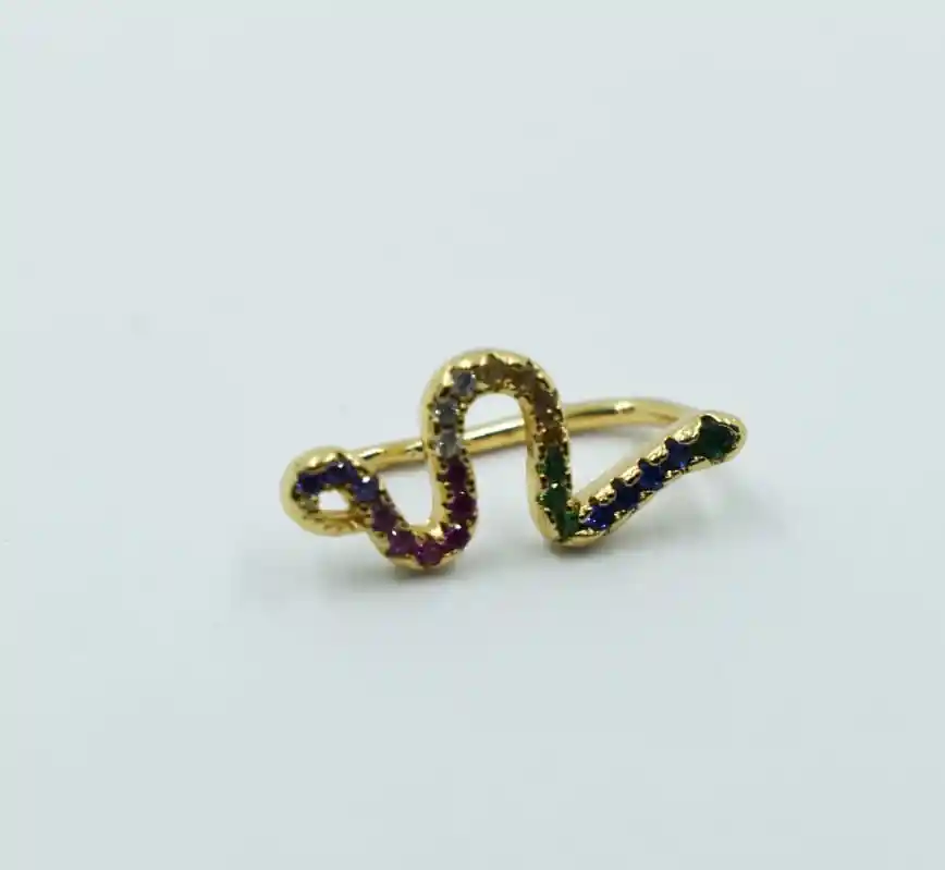 Earcuff De Serpiente Dorado