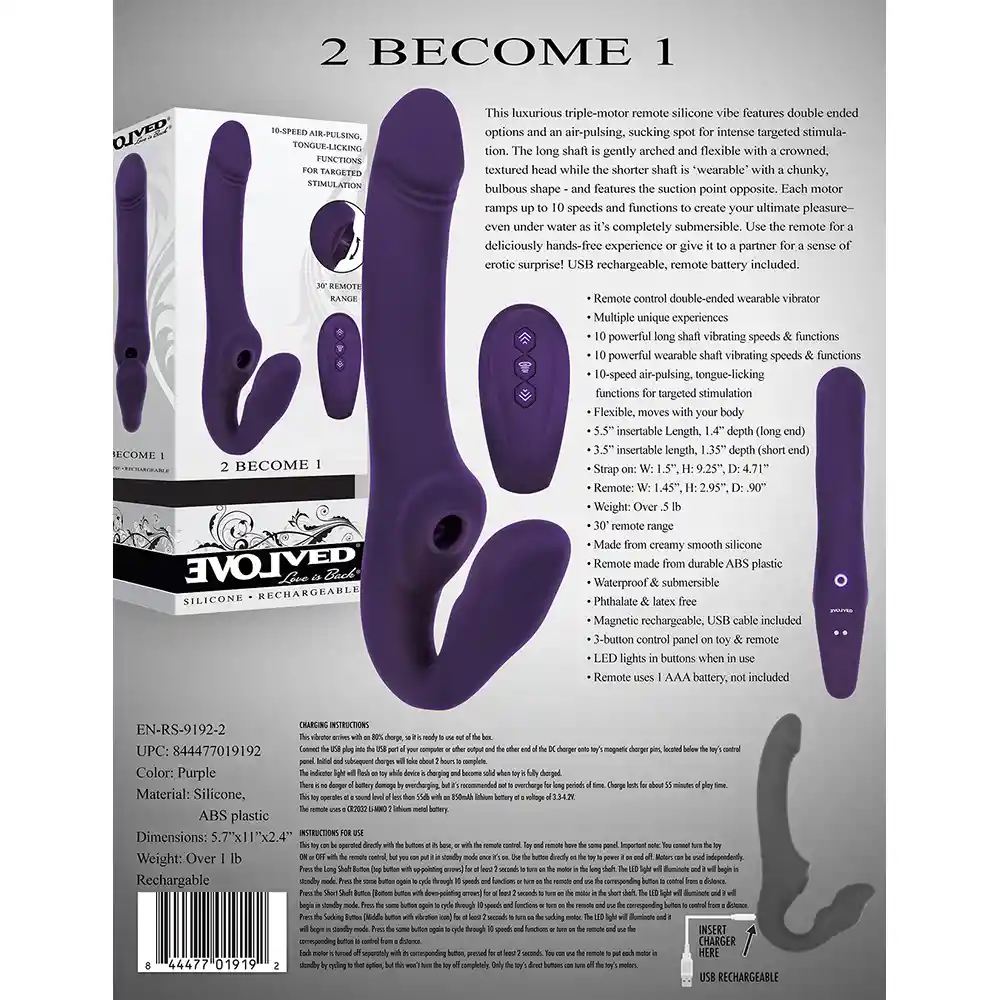 Vibrador Doble 2 Para 1 Evolved