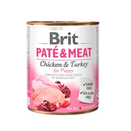 Brit Lata Pate & Meat Puppy Chicken & Turkey X 400 Gr