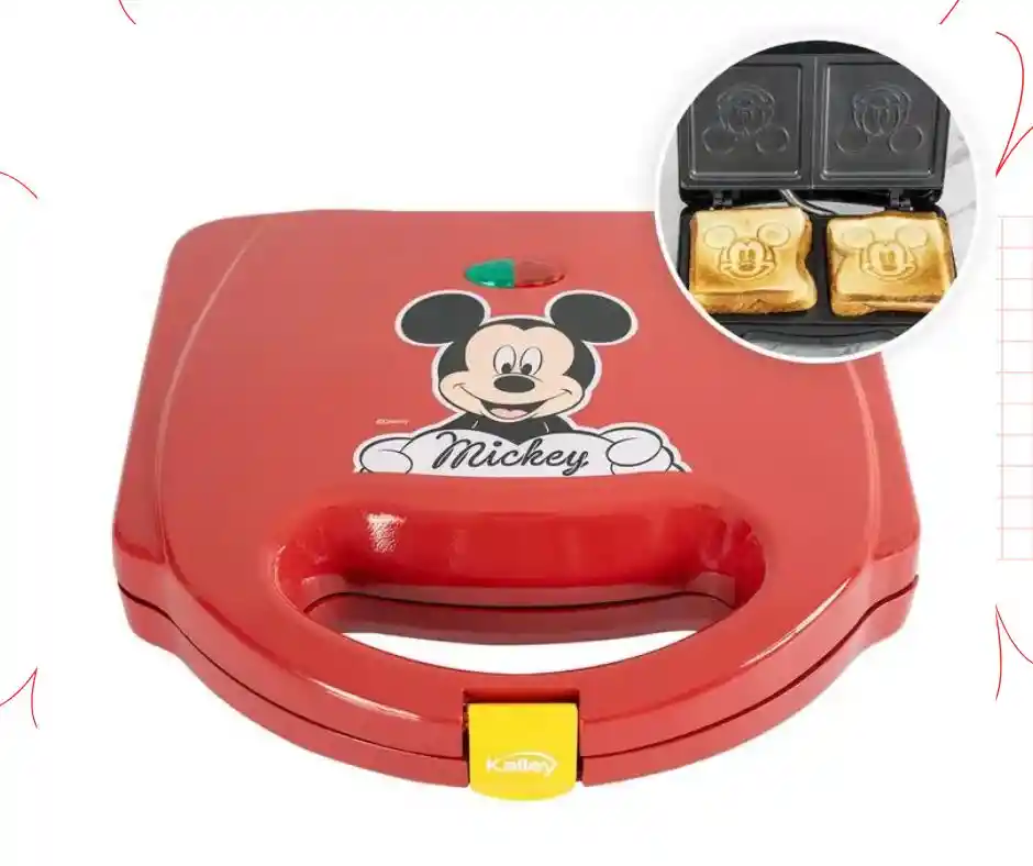 Sanduchera Kalley Mickey Mouse De Disney K-dsm101 Rojo