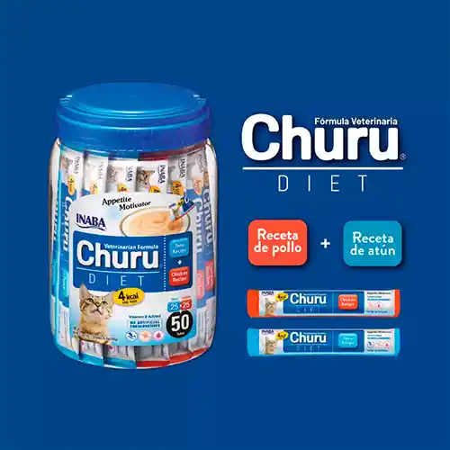 Churu Gatos Bombonera Diet 50 Uds Cuidado Renal Urinario Y Hepatico Pollo Y Atun Churu Para Gatos