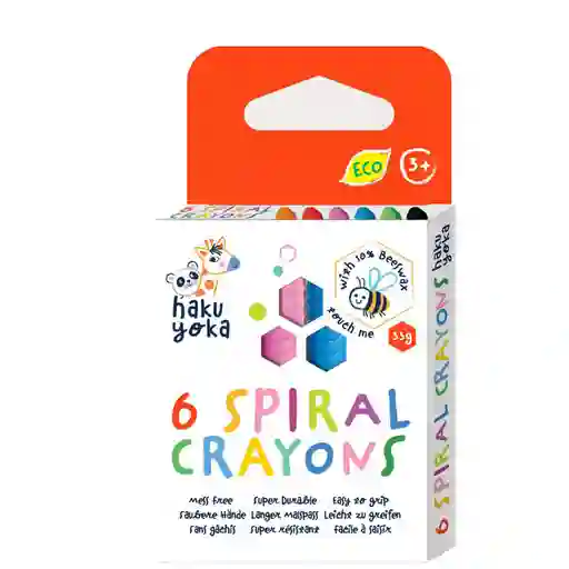 Spiral Crayons 6 Colours Crayones