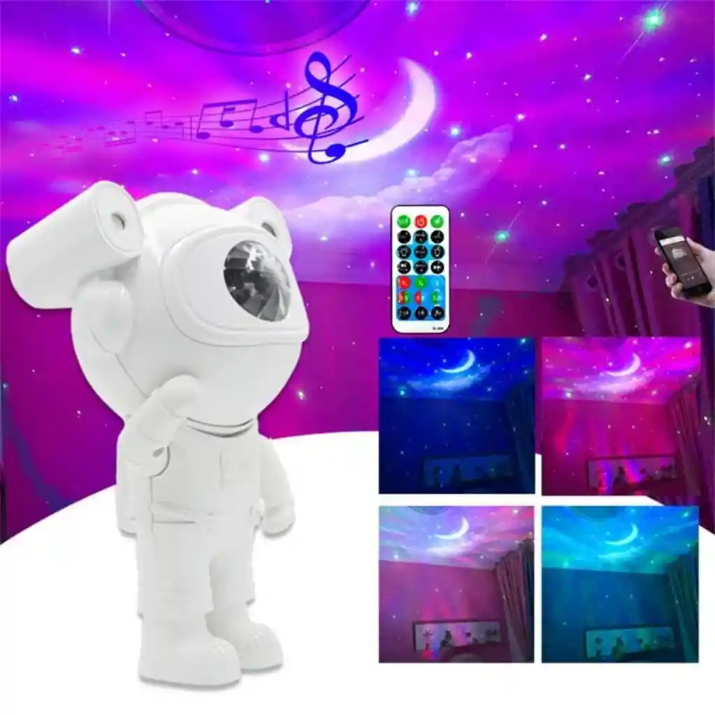 Proyector Galaxia Led Parlante Con Control Remoto