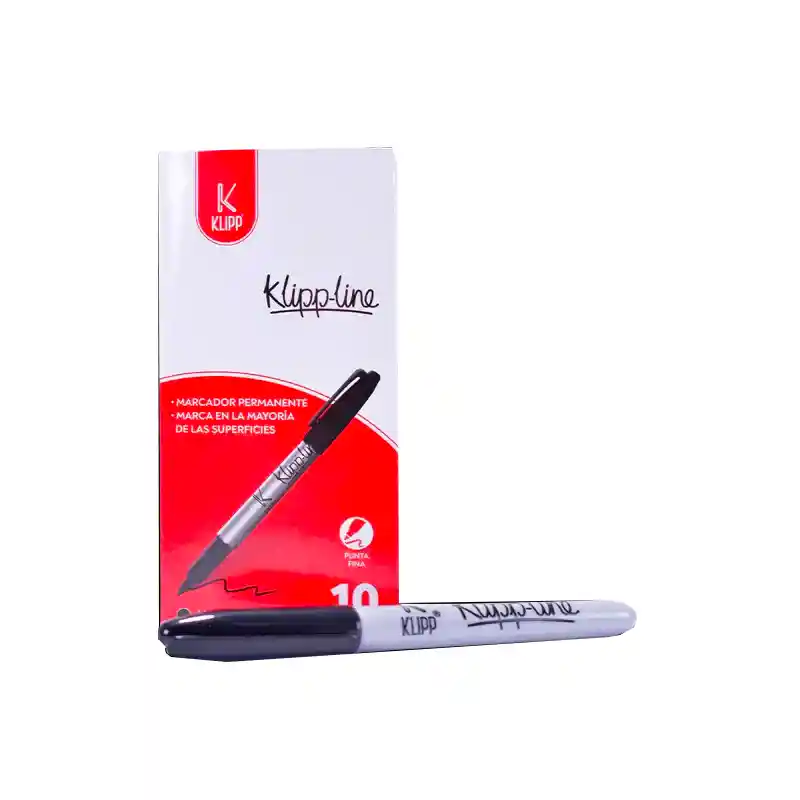 Marcador Tipo Sharpie X10 Klipp-line Negro