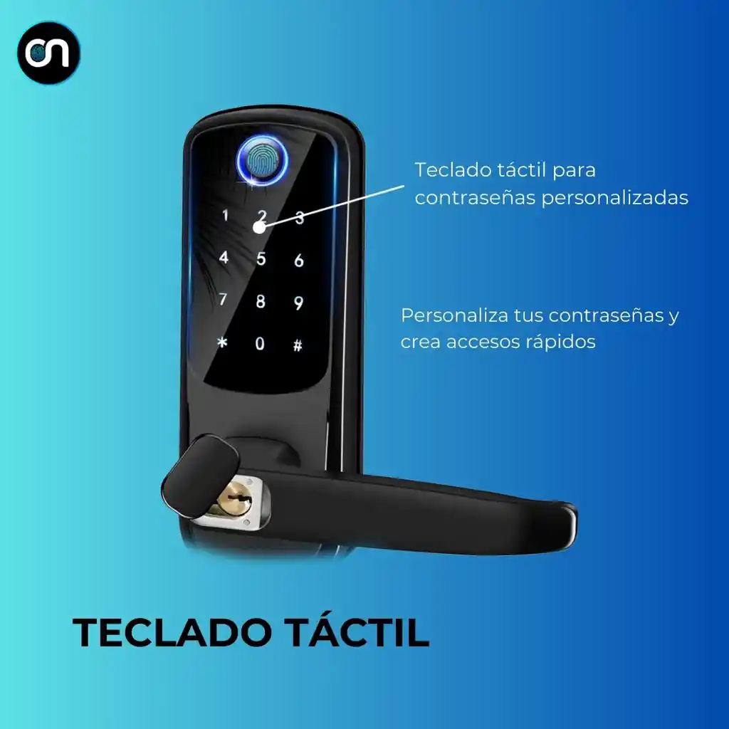 Cerradura Chapa Cerrojo Inteligente Huella Codigo Tarjeta App 5 En 1 Msrx 6