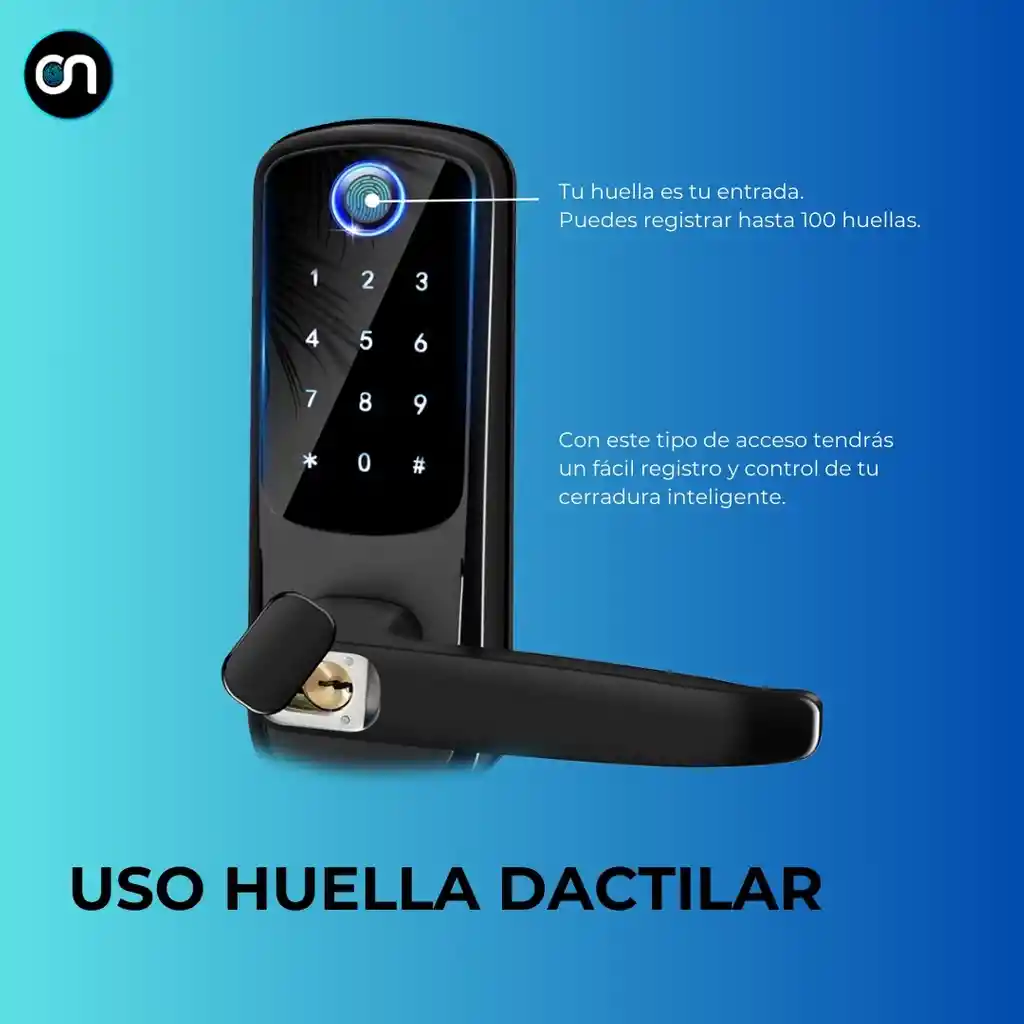 Cerradura Chapa Cerrojo Inteligente Huella Codigo Tarjeta App 5 En 1 Msrx 6