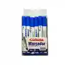 Marcador Borrable Corona Azul X12 Unidades