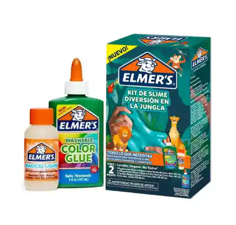 Kit De Slime Diversion En La Jungla Elmers Original De 147ml Mas 65g