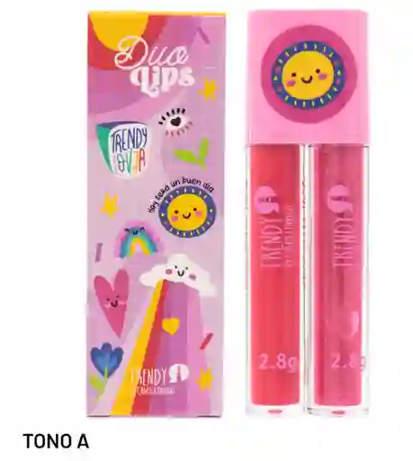 Labia Humectante Gloss Duo Lips Trendy Ref Bld 1474