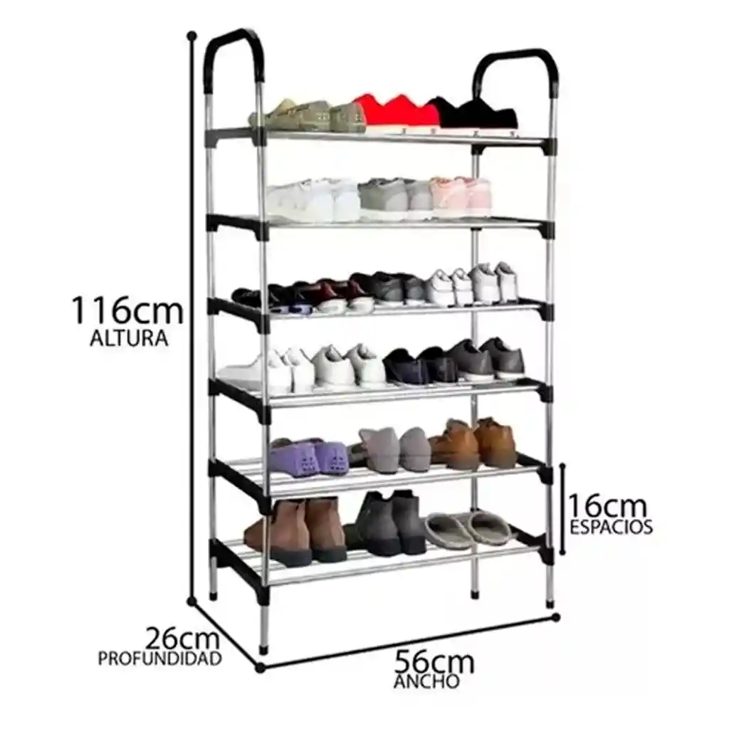 Organizador Zapatero De 6 Niveles Eficiente Para Tus Zapatos