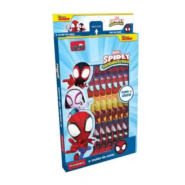 Caja De Colores Primavera X 12 Unidades Spiderman
