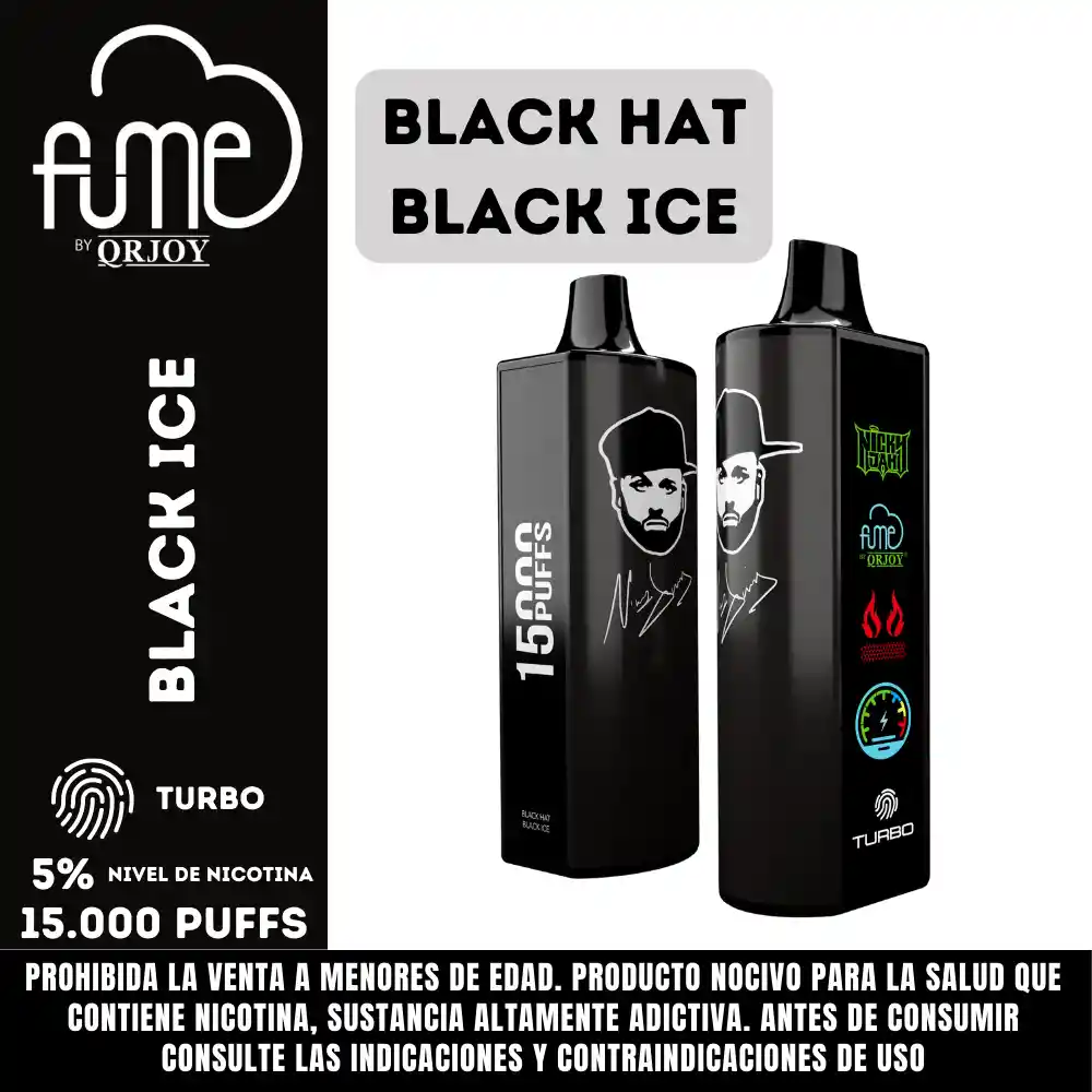 Vap Fume Nickyjam Hat Blackice 15000p 5%