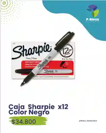 Caja Sharpie X12 Color Negro