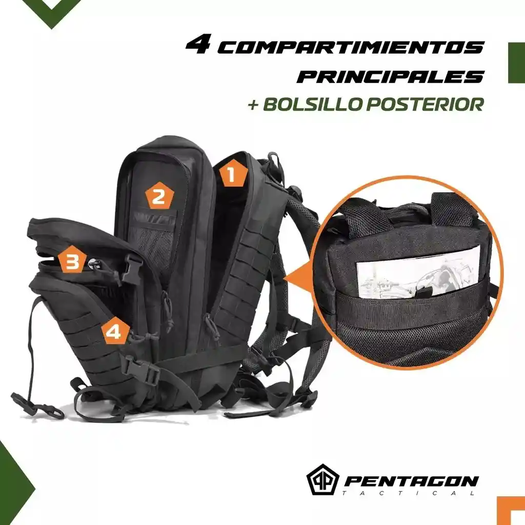 Mochila Tactica Militar Morral Pentagon 45l Impermeable