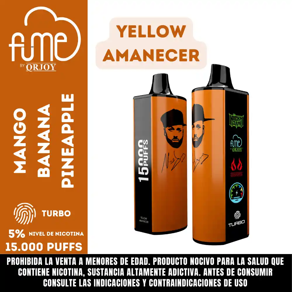 Vap Fume Nickyjam Yellow Amanec 15000p5%