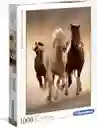 Rompecabezas De 1000 Piezas Paisaje Caballos Corriendo