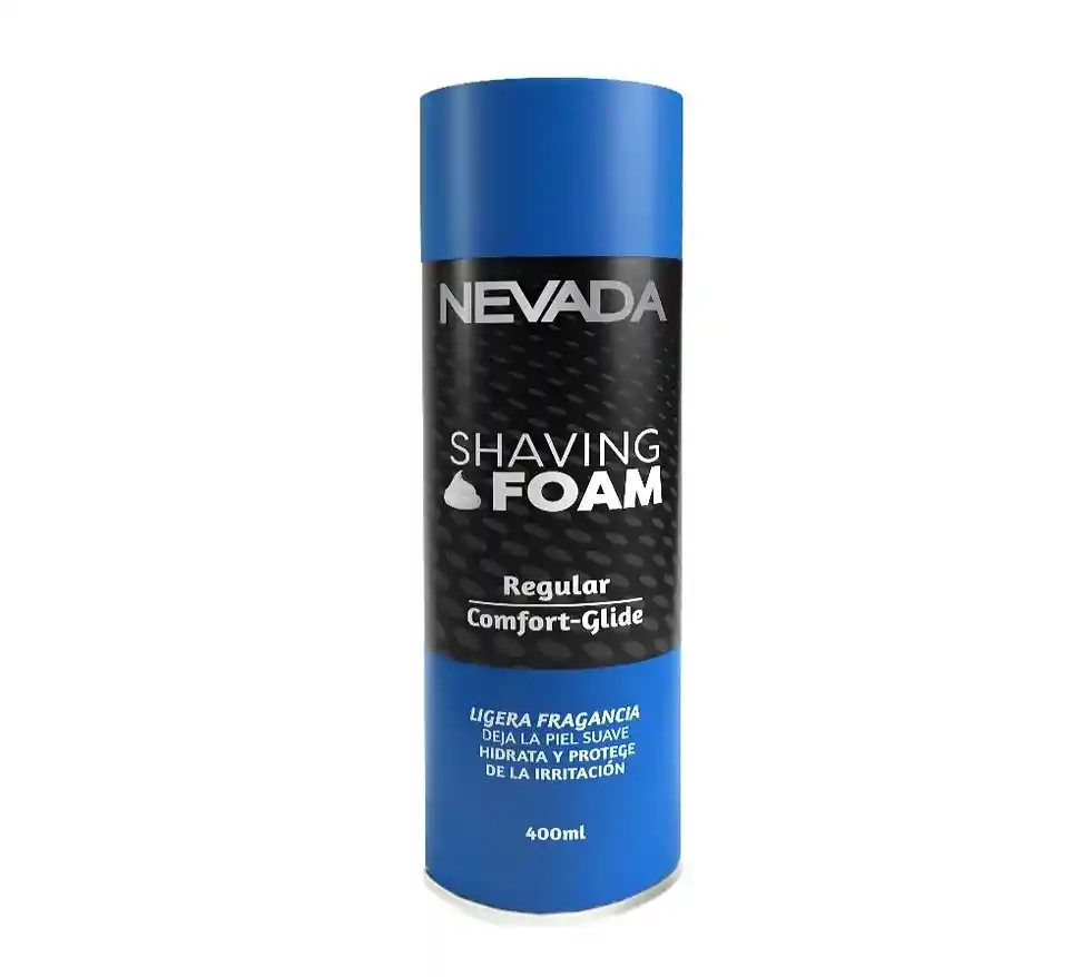 Nevada Espuma De Afeitar Regular - Comfort Glide - Fragancia Ligera - Hidrata Y Protege De La Irritación 400 Ml