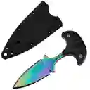 Mini Navaja Daga Puño Tactica Supervivencia Camping Collar