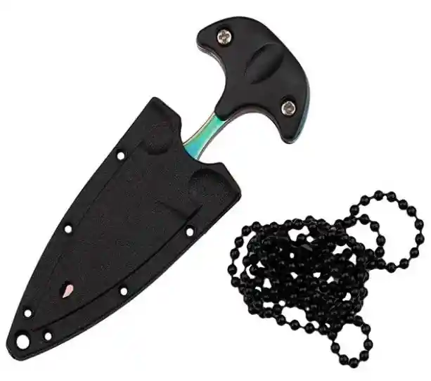 Mini Navaja Daga Puño Tactica Supervivencia Camping Collar