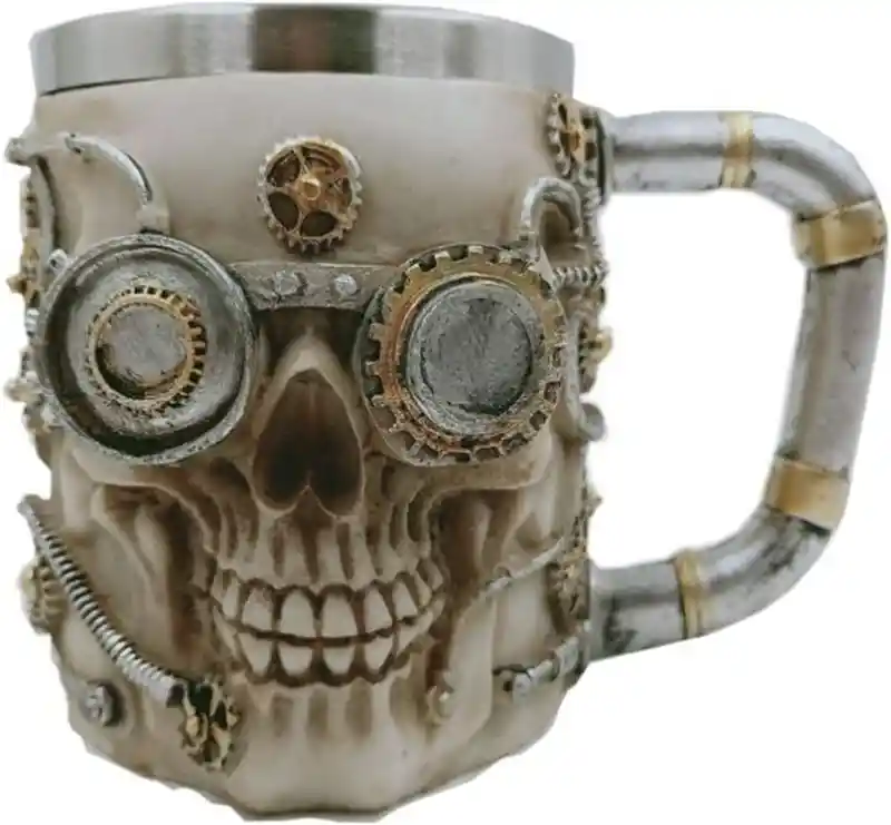 Vaso Taza Mug Decorativo Indio Calavera Medieval Coleccionable