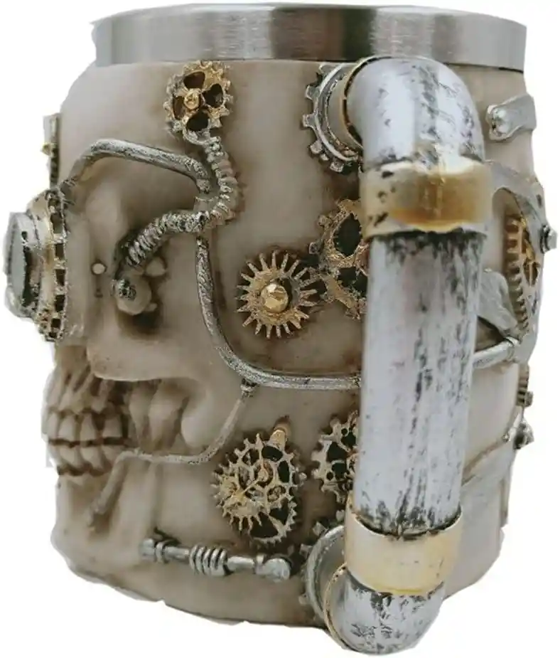 Vaso Taza Mug Decorativo Indio Calavera Medieval Coleccionable