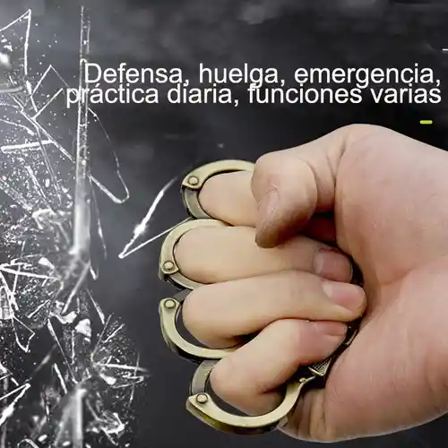 Manopla Defensa Personal Pistola Doble Puño Americano Acero Inoxidable