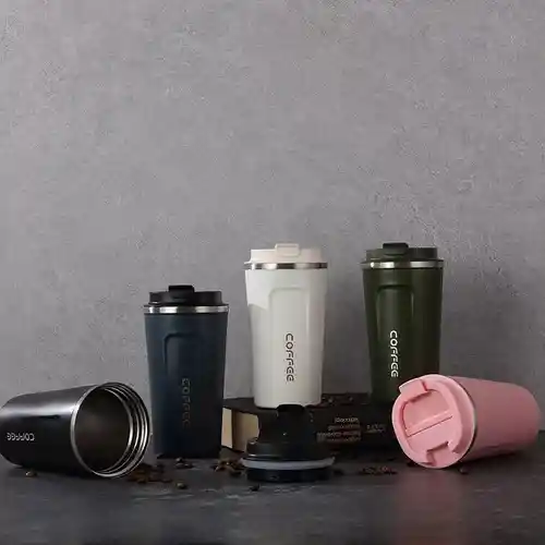 Botella De Agua Caliente Y Fría Taza De Café De Acero