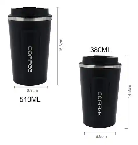 Botella De Agua Caliente Y Fría Taza De Café De Acero