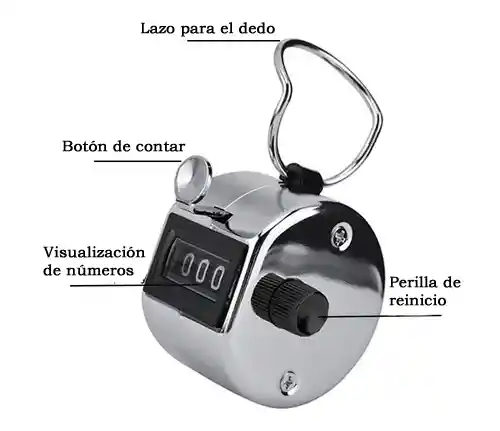 Hand Tally Contador De Mano Contador Clicker 4 Digitos Metal