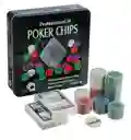 Juego De Poker Profesional 100 Fichas Poker Chips