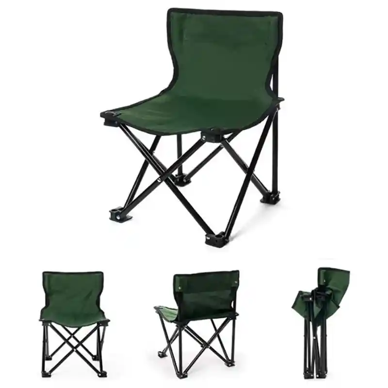 Silla Para Camping Lona Camuflada + Bolso