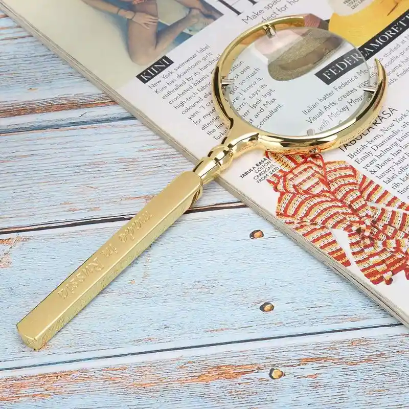 Lupa De Mano Y Redonda Con Mango Magnifier Premium