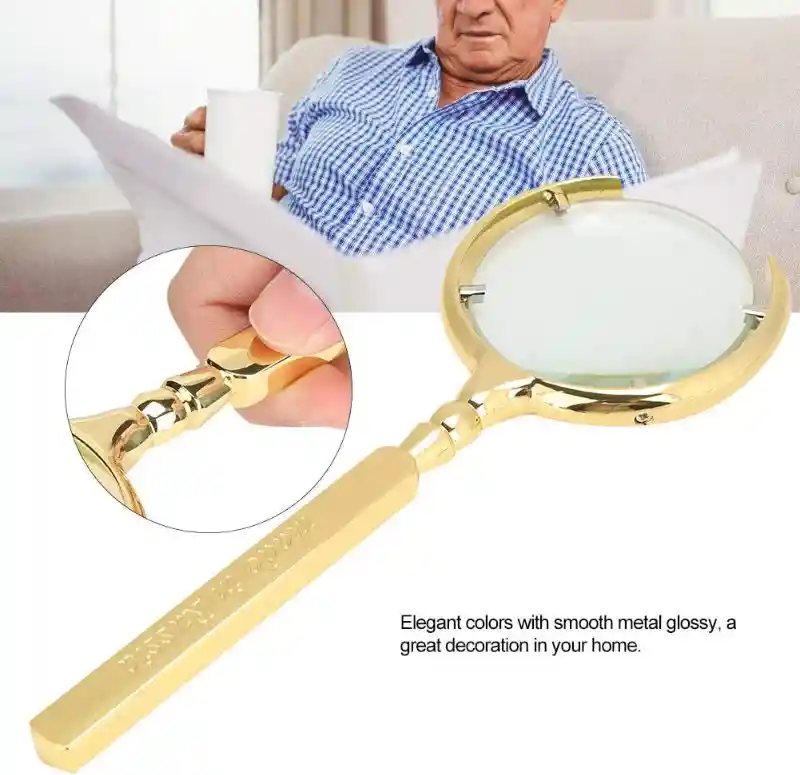 Lupa De Mano Y Redonda Con Mango Magnifier Premium